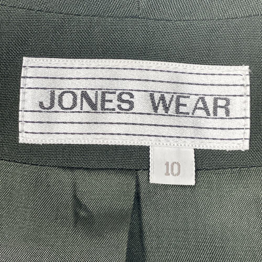 Vtg 80-90s Jones Wear Sage Green 1-button Womens 10 Blazer Shawl Lapel Career - Picture 6 of 9